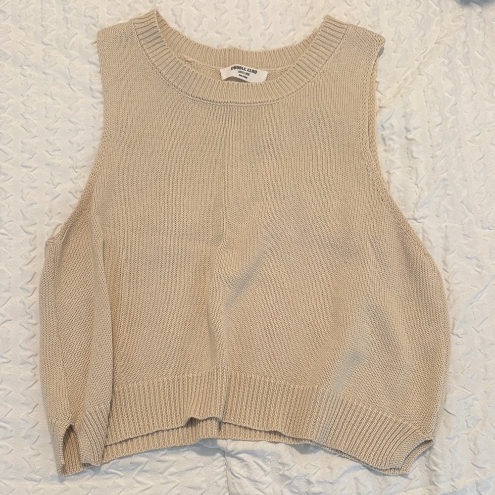 Double Zero Tan Knit Tank Top